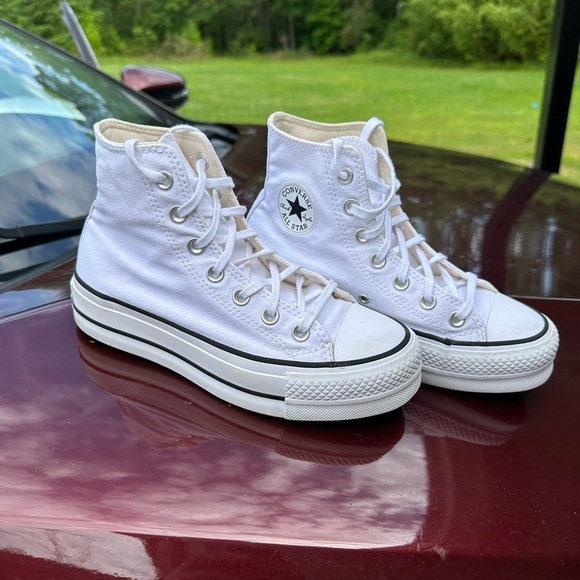 Converse Chuck Taylor All Star High-Top Platform - Optical White Men's and Women - Picture 1 of 9